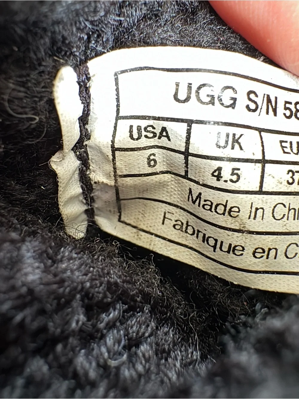 UGG Black Knit Button Mid-Calf Kids Bootswo women 6!